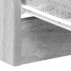 Comodino Grigio Sonoma 38x35x56 cm in Legno Multistrato