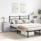 Comodini Grigio Sonoma 2 pz 38x35x56 cm in Legno Multistrato