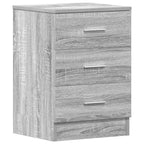 Comodini Grigio Sonoma 2 pz 38x35x56 cm in Legno Multistrato
