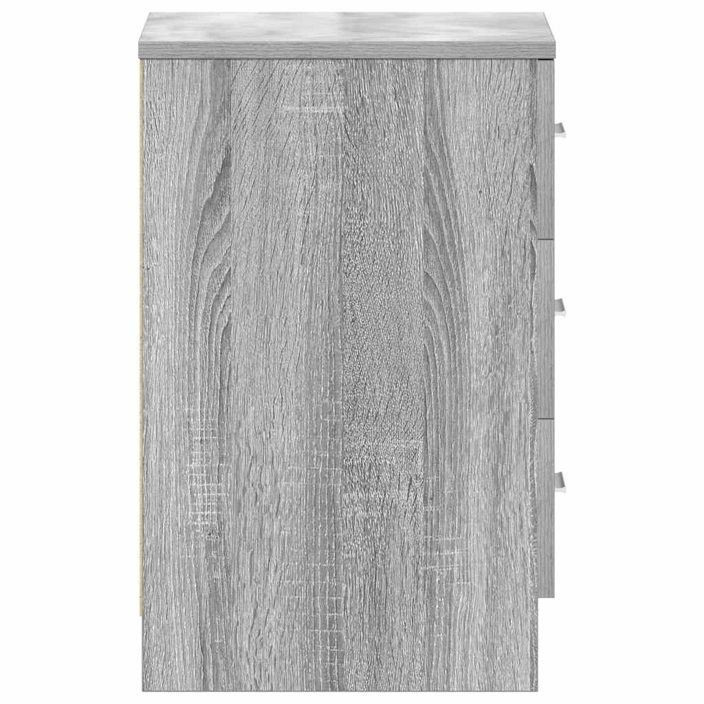 Comodini Grigio Sonoma 2 pz 38x35x56 cm in Legno Multistrato
