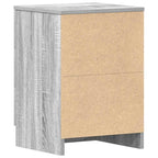Comodini Grigio Sonoma 2 pz 38x35x56 cm in Legno Multistrato