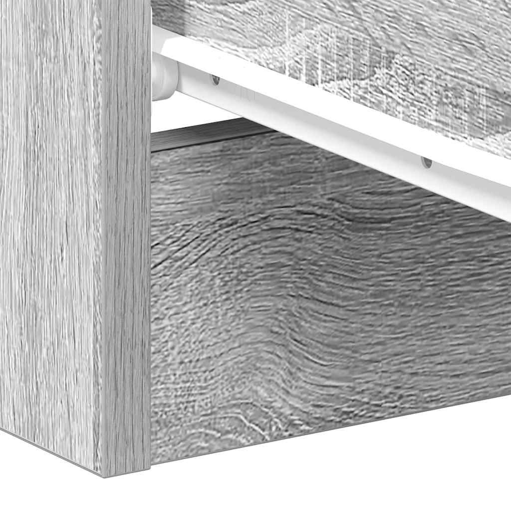 Comodini Grigio Sonoma 2 pz 38x35x56 cm in Legno Multistrato