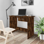Scrivania Rovere Fumo 100x50x76 cm in Legno Multistrato