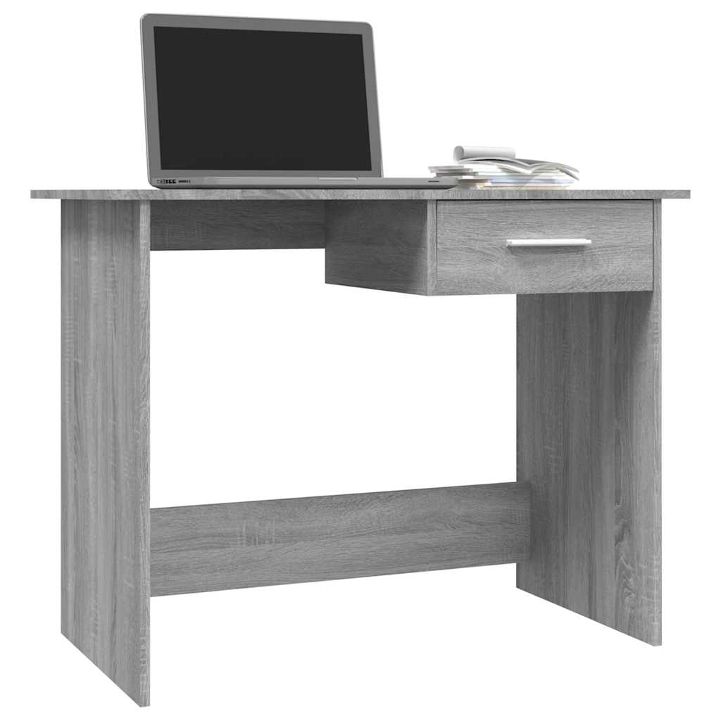 Scrivania Grigio Sonoma 100x50x76 cm in Legno Multistrato