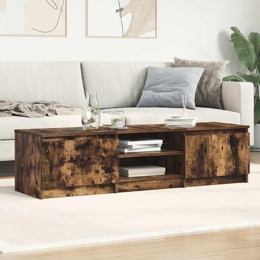 Mobile TV Rovere Fumo 140x40x35,5 cm in Legno Multistrato