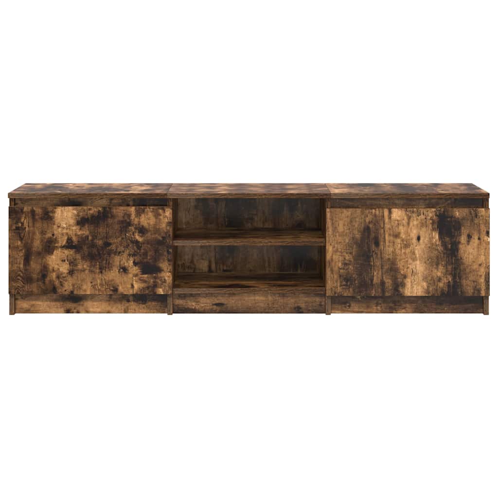 Mobile TV Rovere Fumo 140x40x35,5 cm in Legno Multistrato