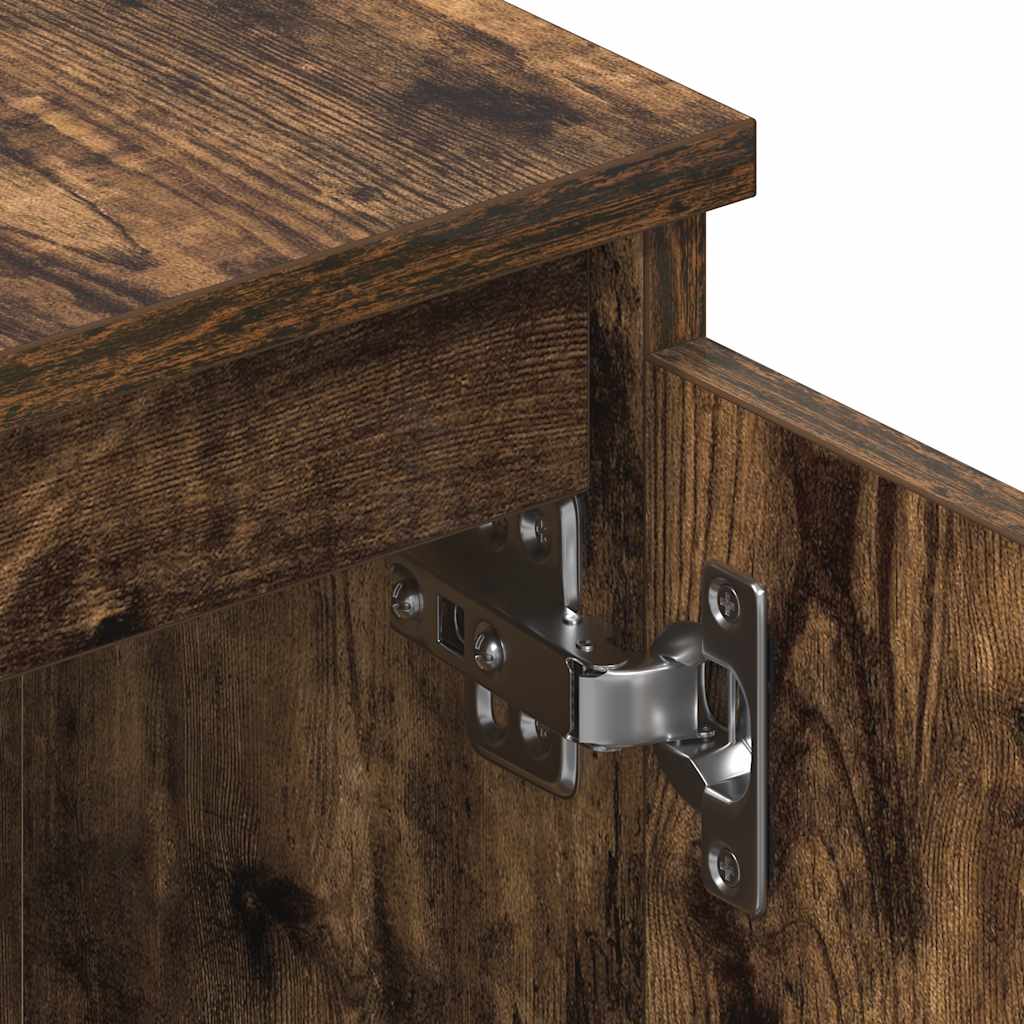 Mobile TV Rovere Fumo 140x40x35,5 cm in Legno Multistrato
