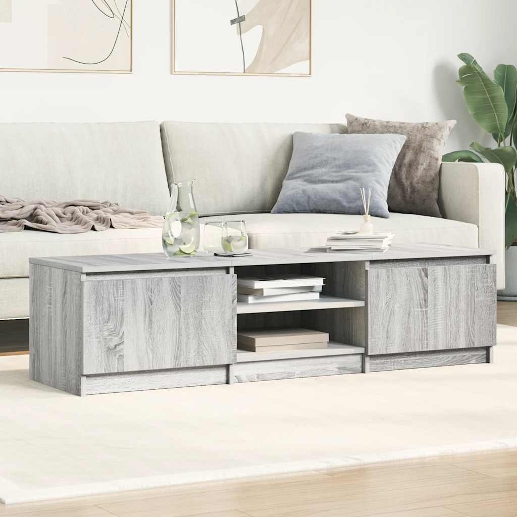 Mobile TV Grigio Sonoma 140x40x35,5 cm in Legno Multistrato