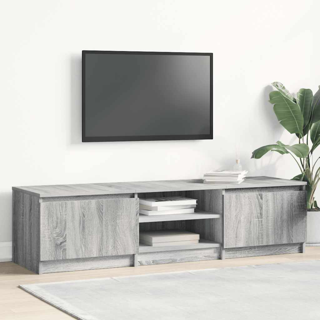 Mobile TV Grigio Sonoma 140x40x35,5 cm in Legno Multistrato