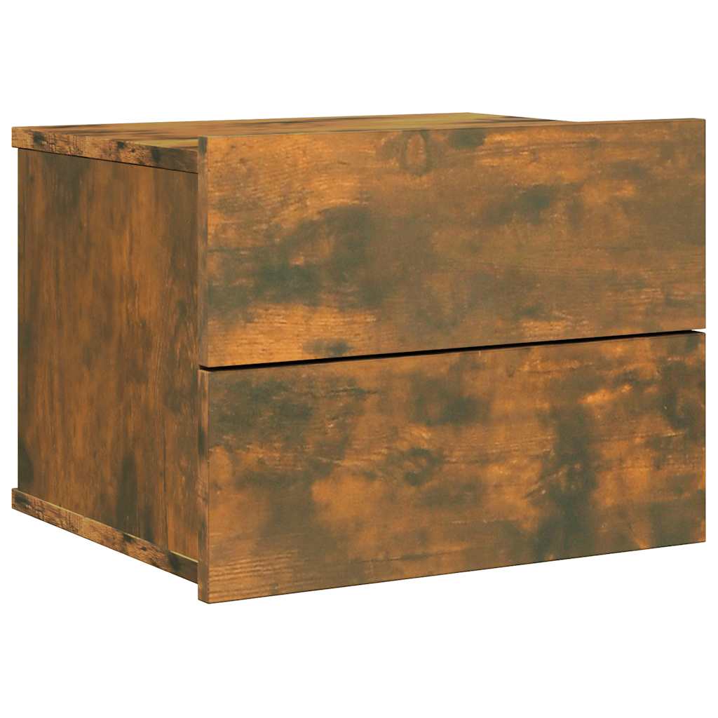 Comodino Rovere Fumo 40x30x30 cm Legno Multistrato