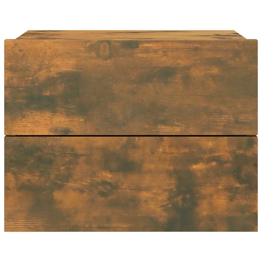 Comodino Rovere Fumo 40x30x30 cm Legno Multistrato