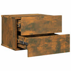 Comodino Rovere Fumo 40x30x30 cm Legno Multistrato