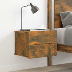 Comodino Rovere Fumo 40x30x30 cm Legno Multistrato