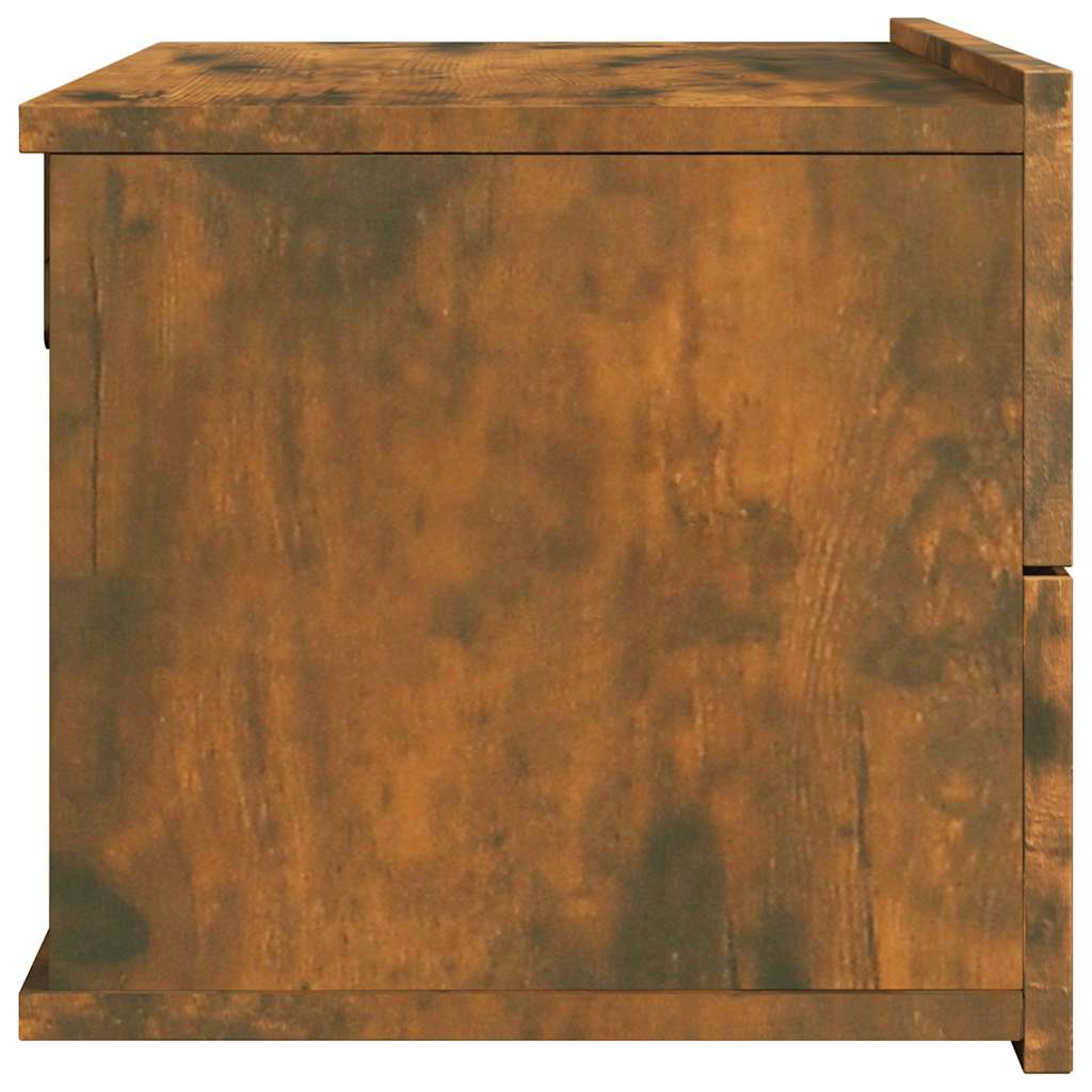Comodini Rovere Fumo 2 pz 40x30x30 cm Legno Multistrato