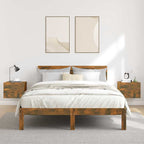 Comodini Rovere Fumo 2 pz 40x30x30 cm Legno Multistrato