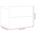 Comodino Grigio Sonoma 40x30x30 cm in Legno Multistrato