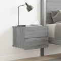Comodino Grigio Sonoma 40x30x30 cm in Legno Multistrato