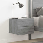 Comodino Grigio Sonoma 40x30x30 cm in Legno Multistrato