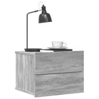 Comodini Grigio Sonoma 2 pz 40x30x30 cm in Legno Multistrato