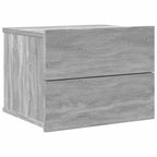 Comodini Grigio Sonoma 2 pz 40x30x30 cm in Legno Multistrato