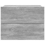 Comodini Grigio Sonoma 2 pz 40x30x30 cm in Legno Multistrato