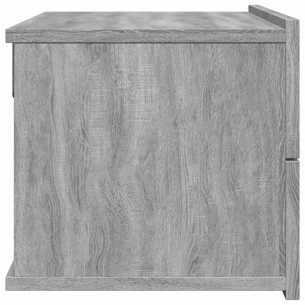 Comodini Grigio Sonoma 2 pz 40x30x30 cm in Legno Multistrato