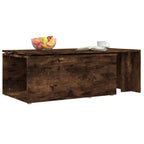 Tavolino da Salotto Rovere Fumo 150x50x35 cm Legno Multistrato