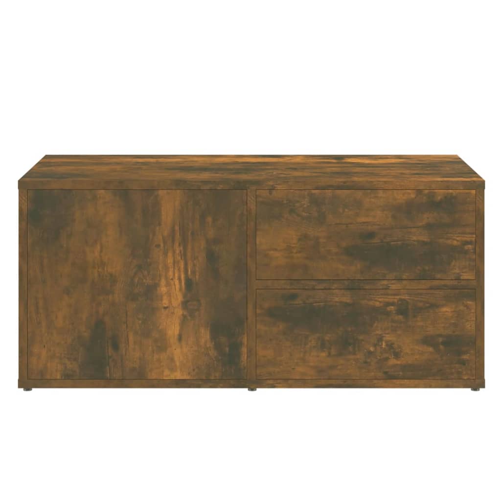 Mobile Porta TV Rovere Fumo 80x34x36 cm in Legno Multistrato