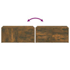 Mobile Porta TV Rovere Fumo 80x34x36 cm in Legno Multistrato