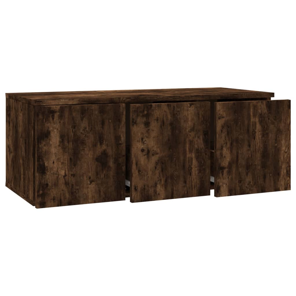 Mobile Porta TV Rovere Fumo 80x34x30 cm in Legno Multistrato