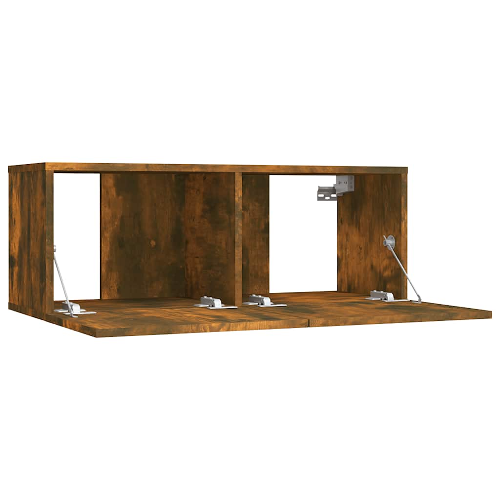 Mobile TV Rovere Fumo 80x30x30 cm in Legno Multistrato