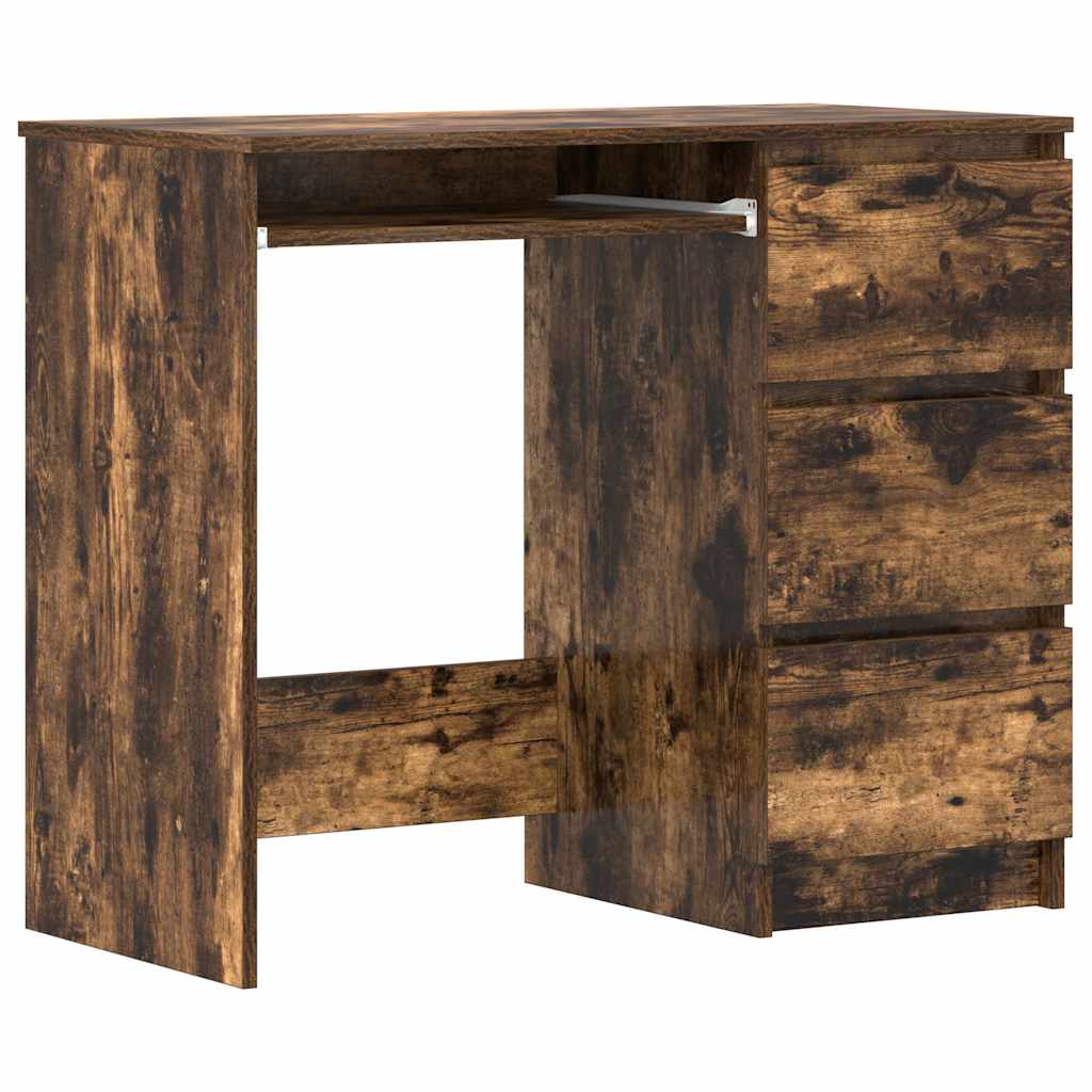 Scrivania Rovere Fumo 90x45x76 cm in Legno Multistrato
