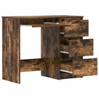 Scrivania Rovere Fumo 90x45x76 cm in Legno Multistrato