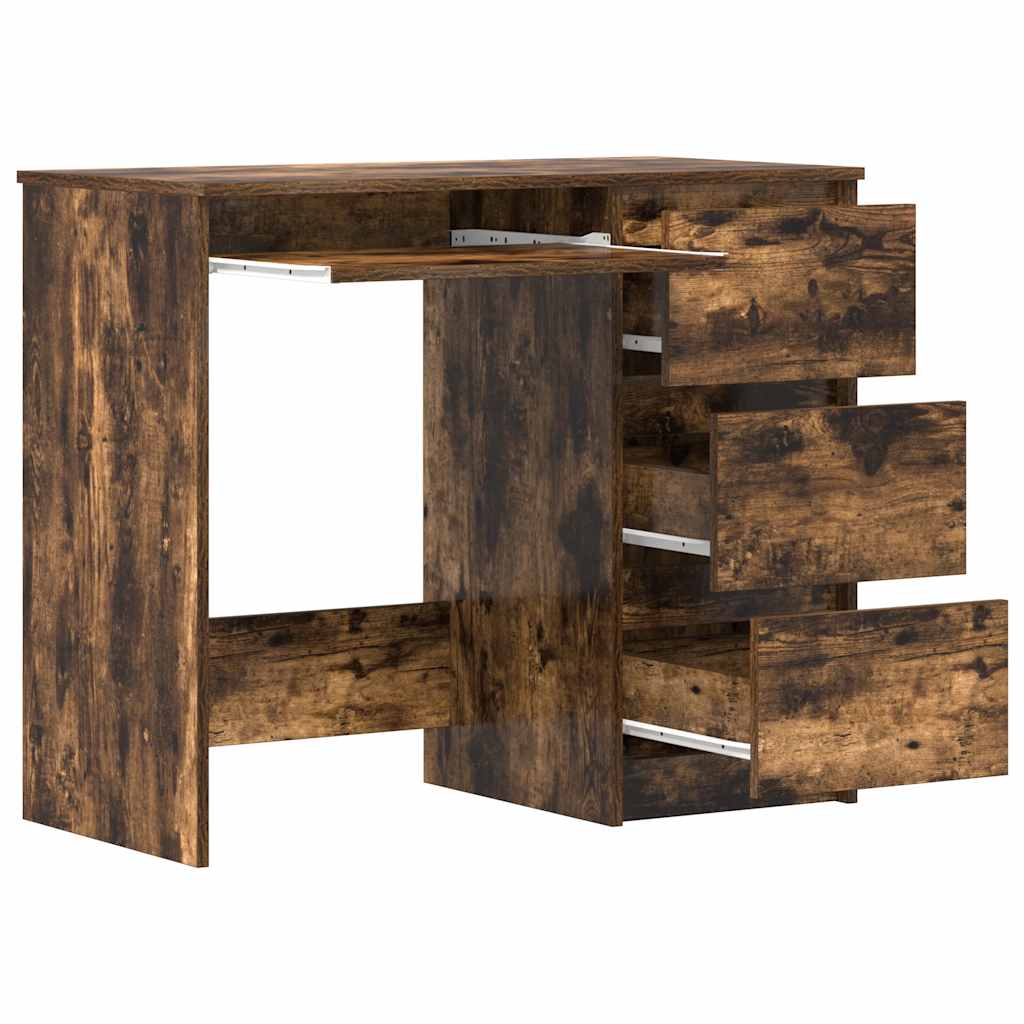 Scrivania Rovere Fumo 90x45x76 cm in Legno Multistrato