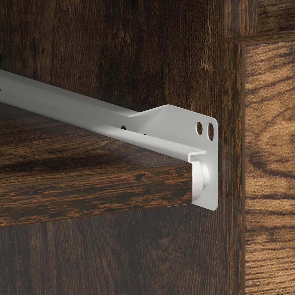 Scrivania Rovere Fumo 90x45x76 cm in Legno Multistrato