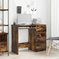 Scrivania Rovere Fumo 90x45x76 cm in Legno Multistrato