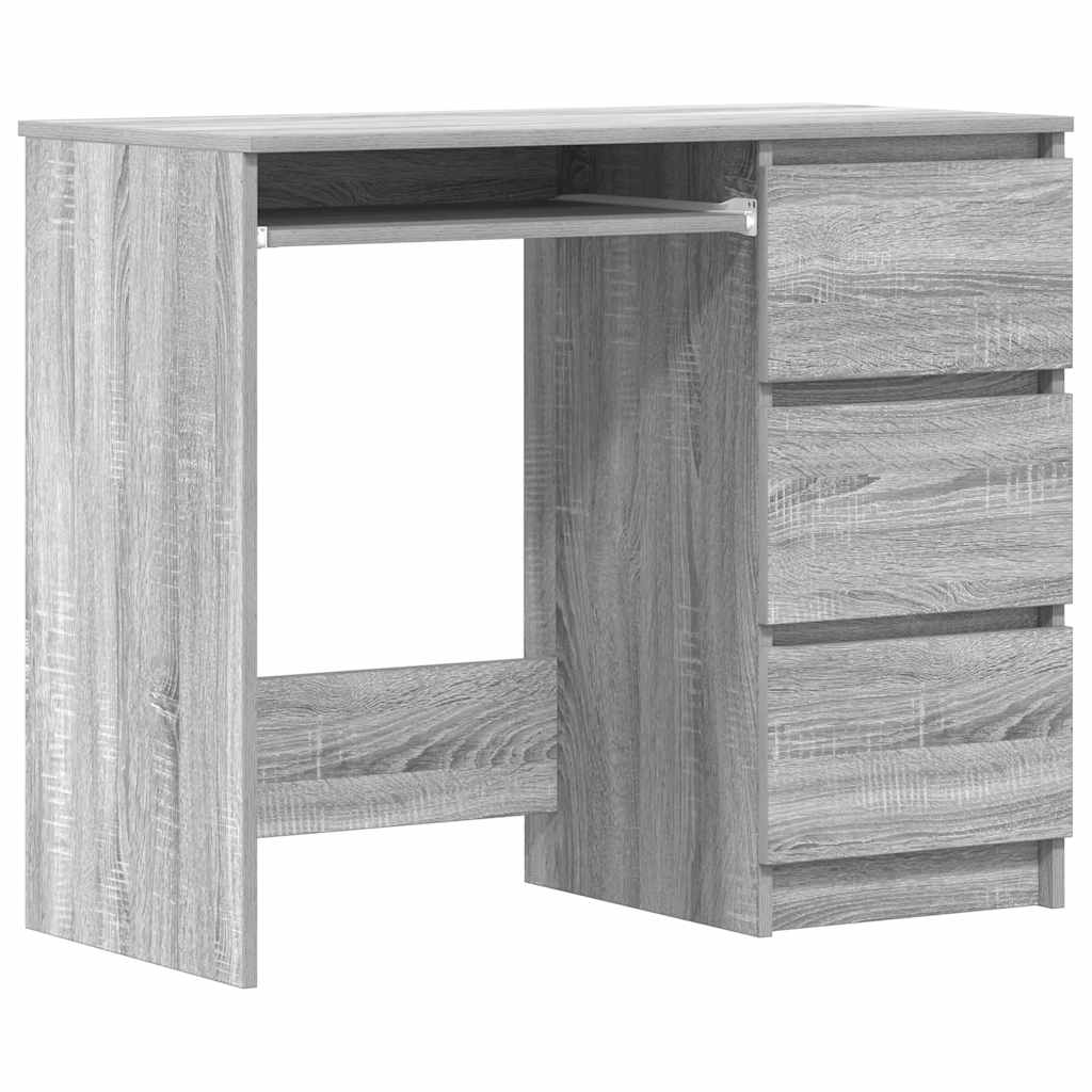 Scrivania Grigio Sonoma 90x45x76 cm in Legno Multistrato