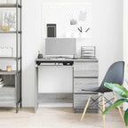 Scrivania Grigio Sonoma 90x45x76 cm in Legno Multistrato