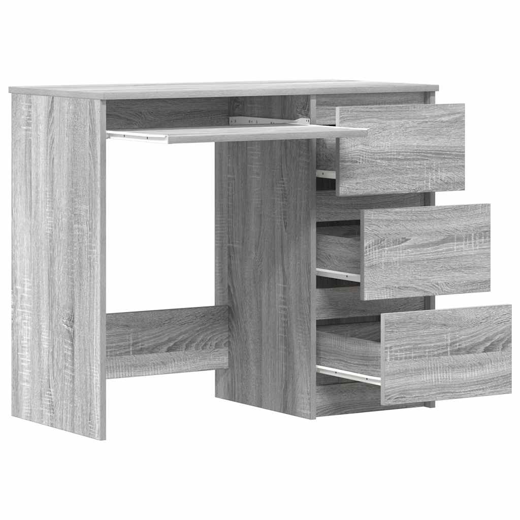 Scrivania Grigio Sonoma 90x45x76 cm in Legno Multistrato