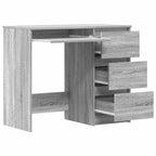 Scrivania Grigio Sonoma 90x45x76 cm in Legno Multistrato