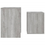 Tavolini Salotto Impilabili 2pz Grigio Sonoma Legno Multistrato