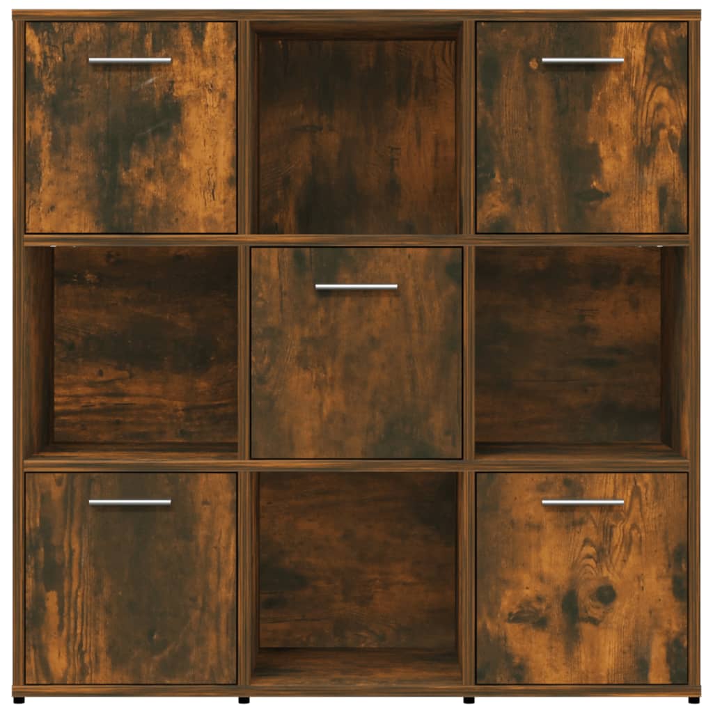 Libreria Rovere Fumo 90x30x90 cm in Legno Multistrato