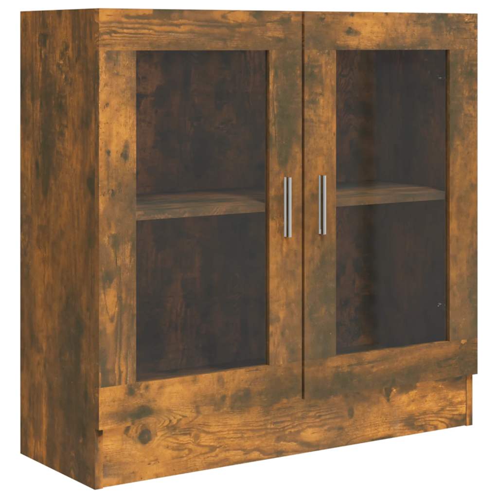 Mobile Vetrina Rovere Fumo 82,5x30,5x80 cm Legno Multistrato