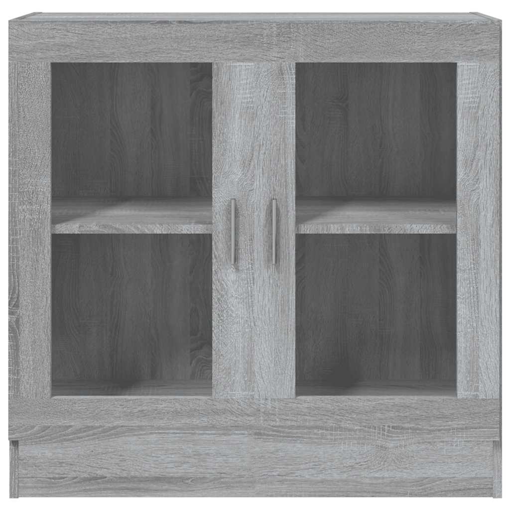 Mobile Vetrina Grigio Sonoma 82,5x30,5x80 cm Legno Multistrato