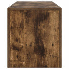 Mobile Porta TV con Luci LED Rovere Fumo 120x35x40 cm