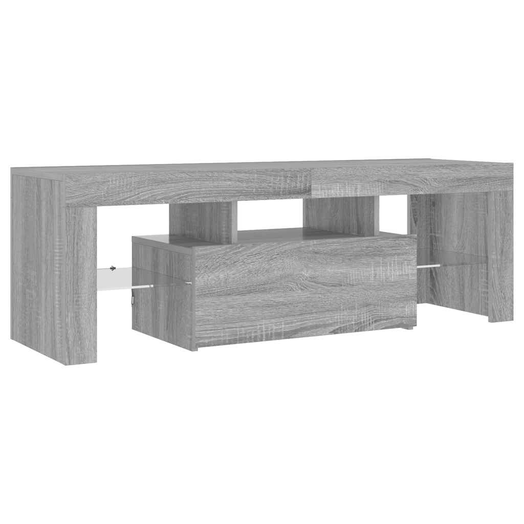 Mobile Porta TV con Luci LED Grigio Sonoma 120x35x40 cmcm