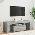Mobile Porta TV con Luci LED Grigio Sonoma 120x35x40 cmcm