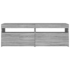 Mobile Porta TV con Luci LED Grigio Sonoma 120x35x40 cmcm