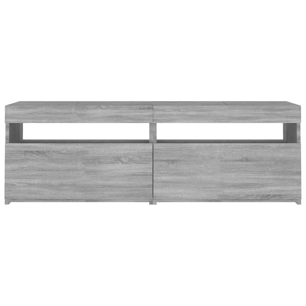 Mobile Porta TV con Luci LED Grigio Sonoma 120x35x40 cmcm