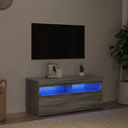 Mobile Porta TV con Luci LED Grigio Sonoma 90x35x40 cm